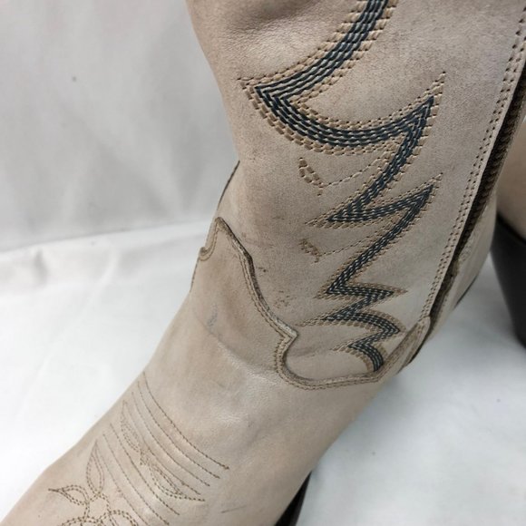 Dan Post® Ladies Loverly White Snip Toe Tall Leather Boots DP4377 - Picture 5 of 11